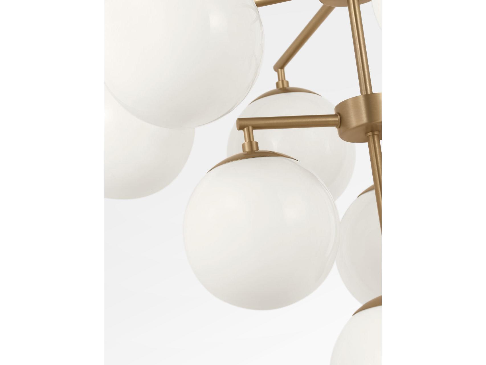 Generation Lighting Nube 10-Light Satin Brass Globe Chandelier
