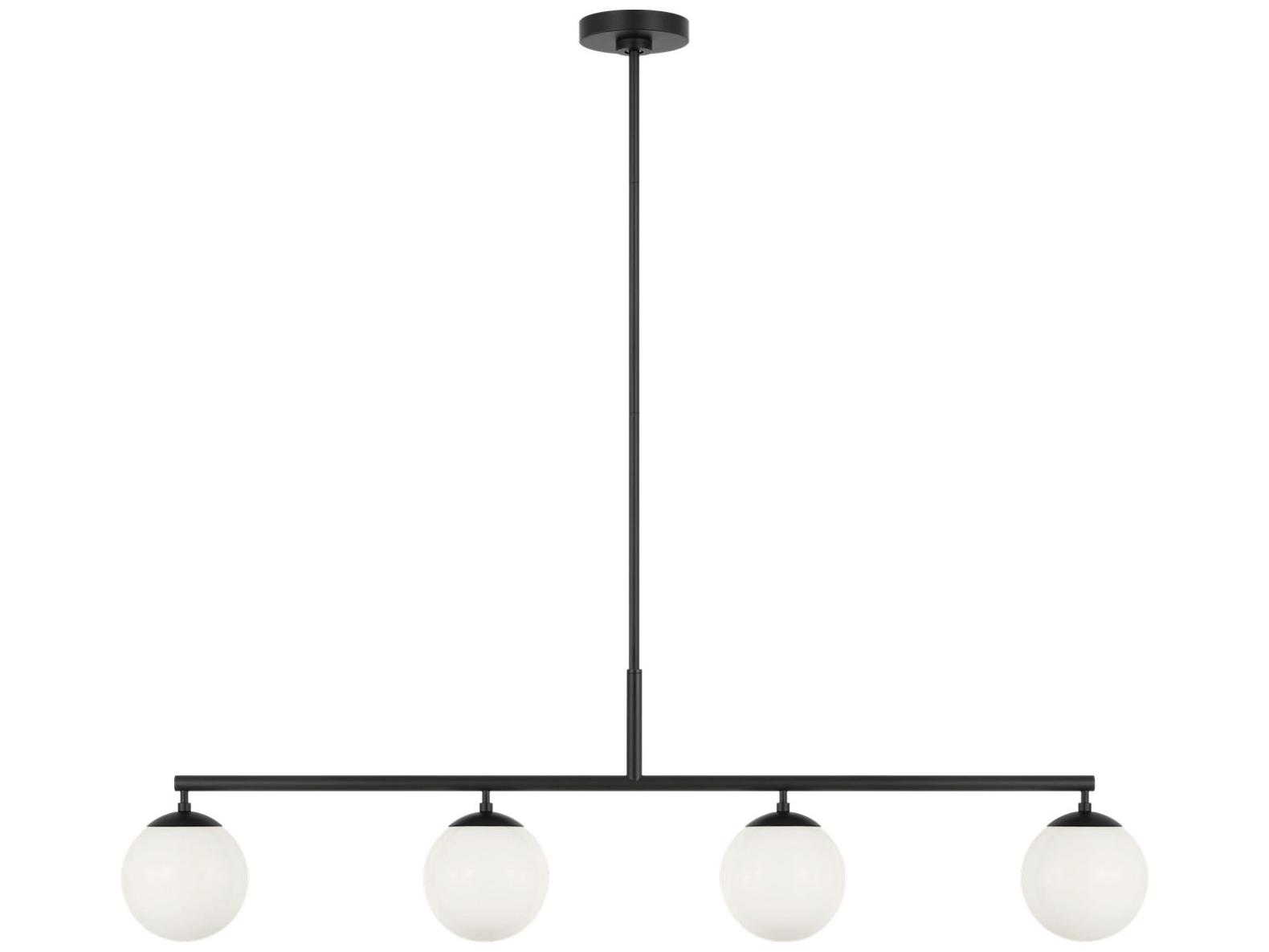 Generation Lighting Nube 4-Light Midnight Black Globe Island Pendant