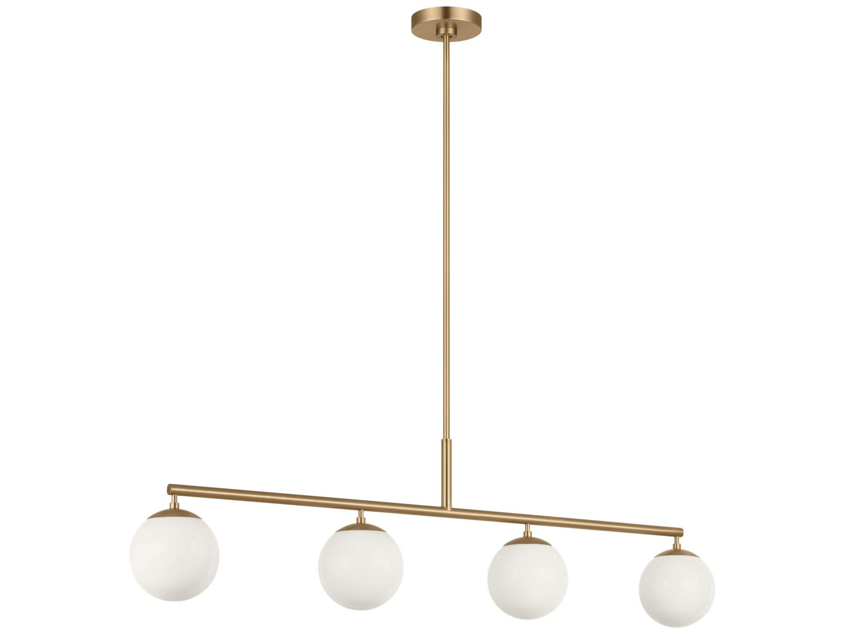 Generation Lighting Nube 4-Light Satin Brass Globe Island Pendant