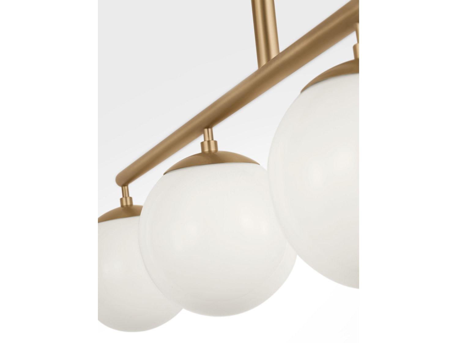 Generation Lighting Nube 4-Light Satin Brass Globe Island Pendant
