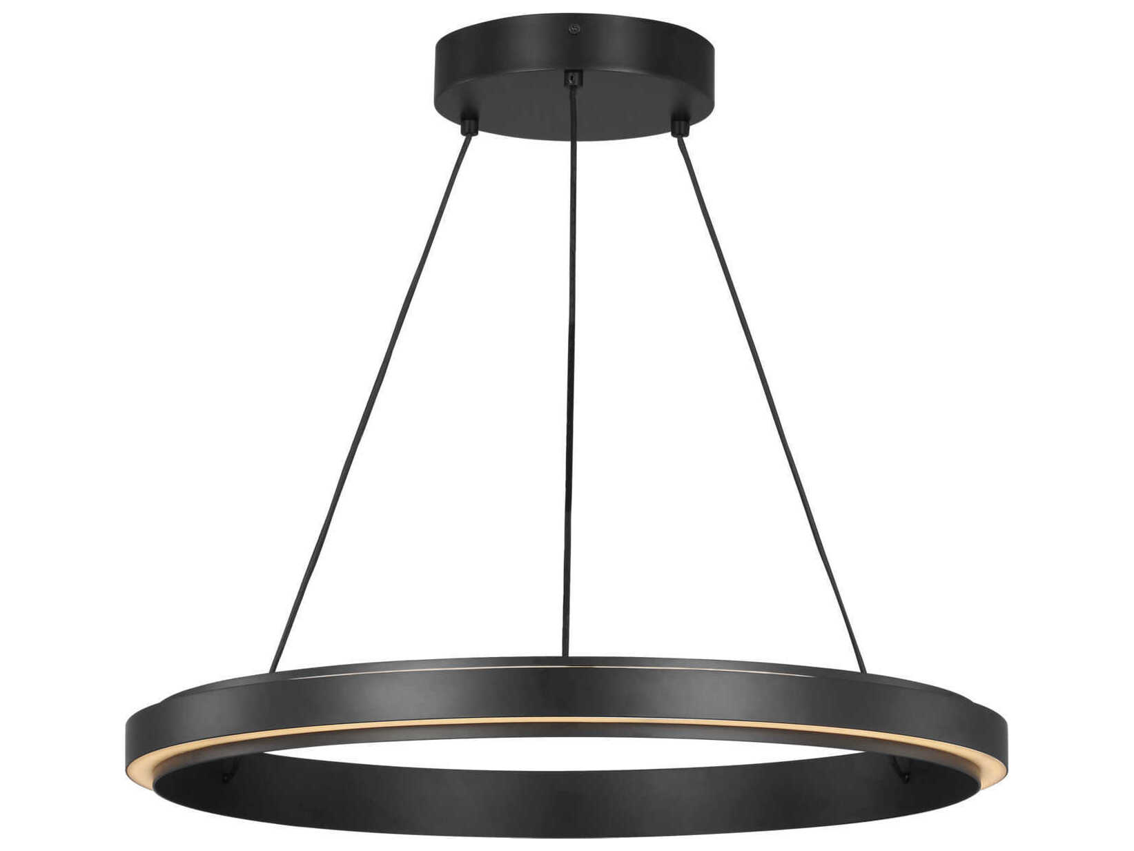Generation Lighting Aro Midnight Black Round Pendant