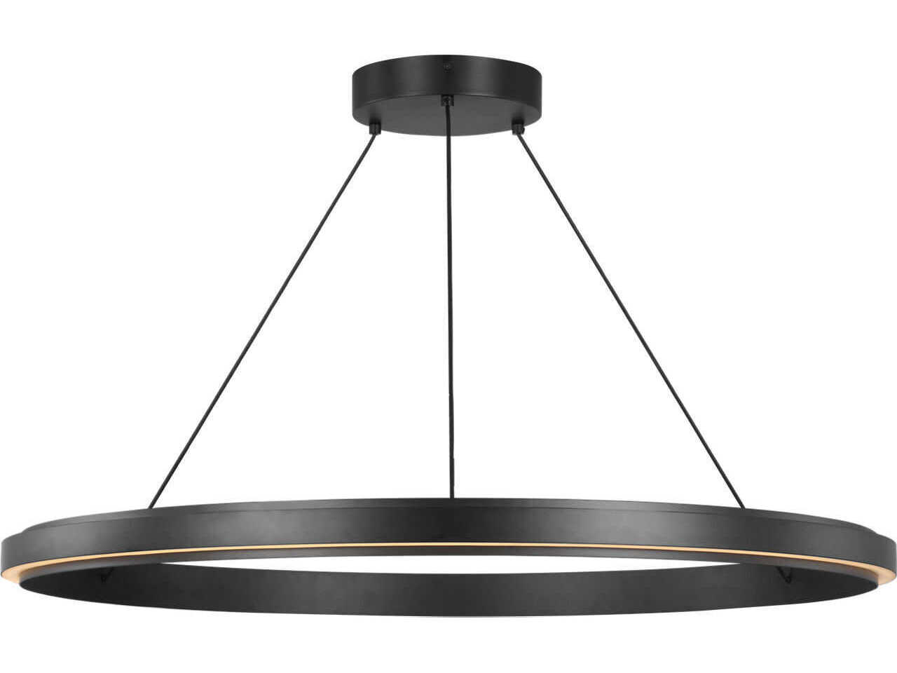 Generation Lighting Aro Midnight Black Round Pendant