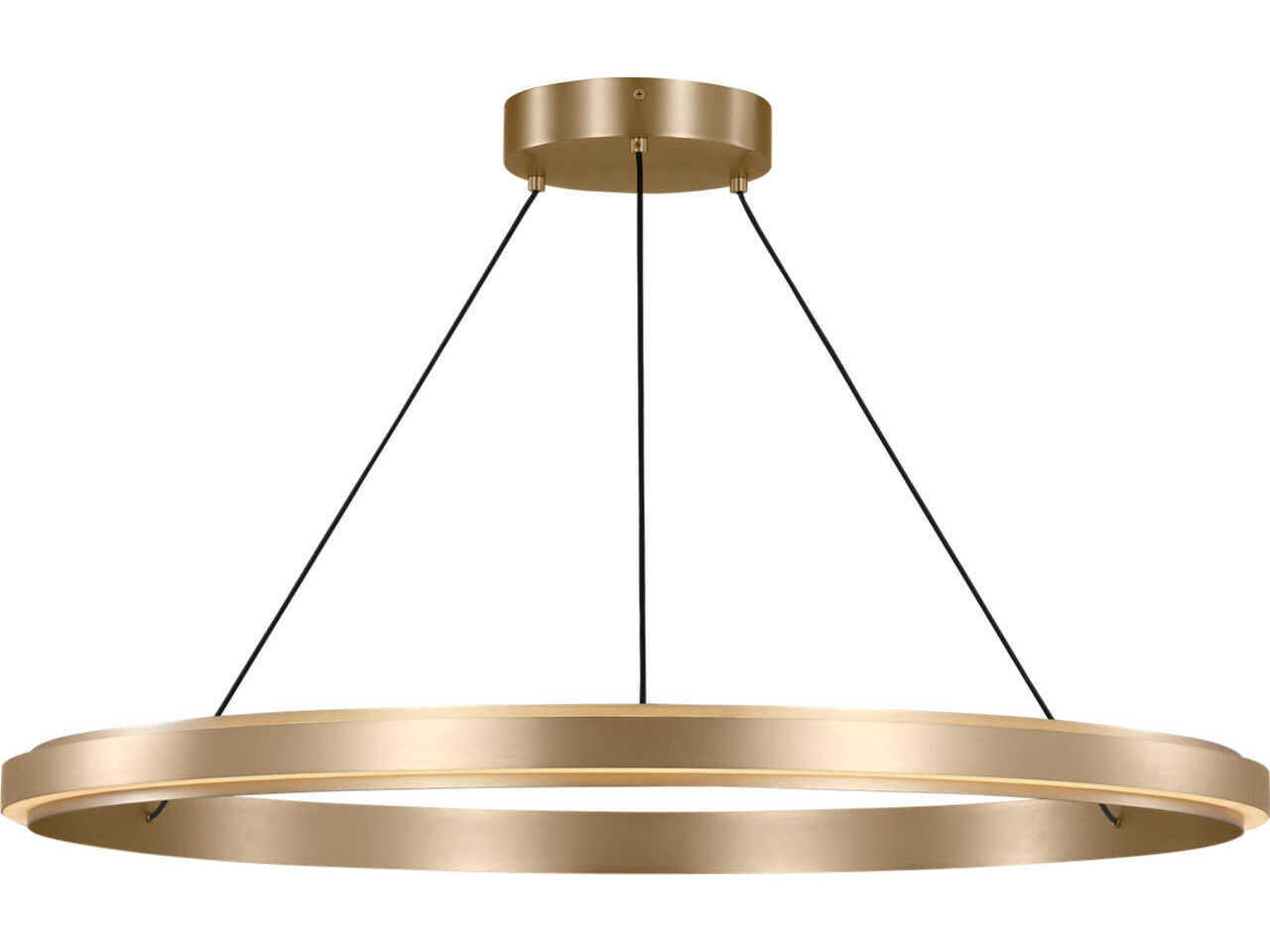 Generation Lighting Aro Satin Brass Round Pendant