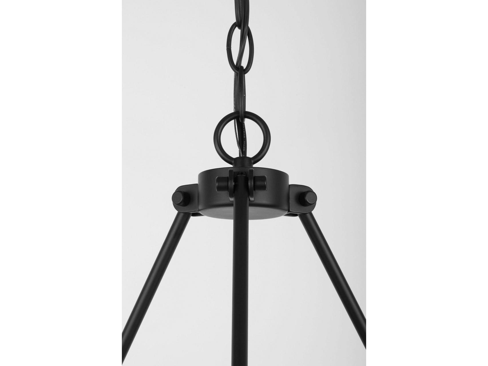 Generation Lighting Mirla 6-Light Midnight Black Candelabra Chandelier