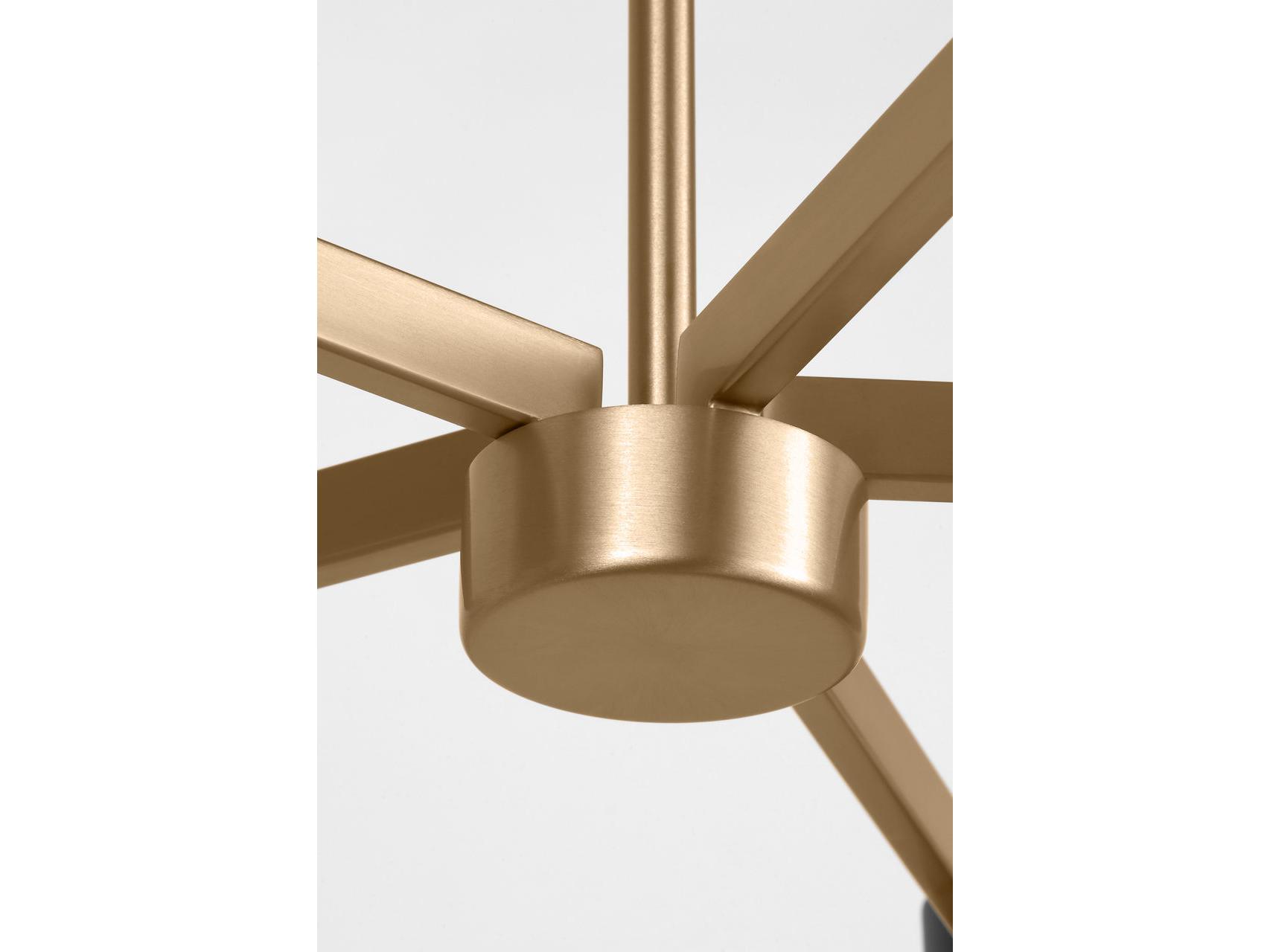 Generation Lighting Zentro 5-Light Satin Brass Cylinder Chandelier