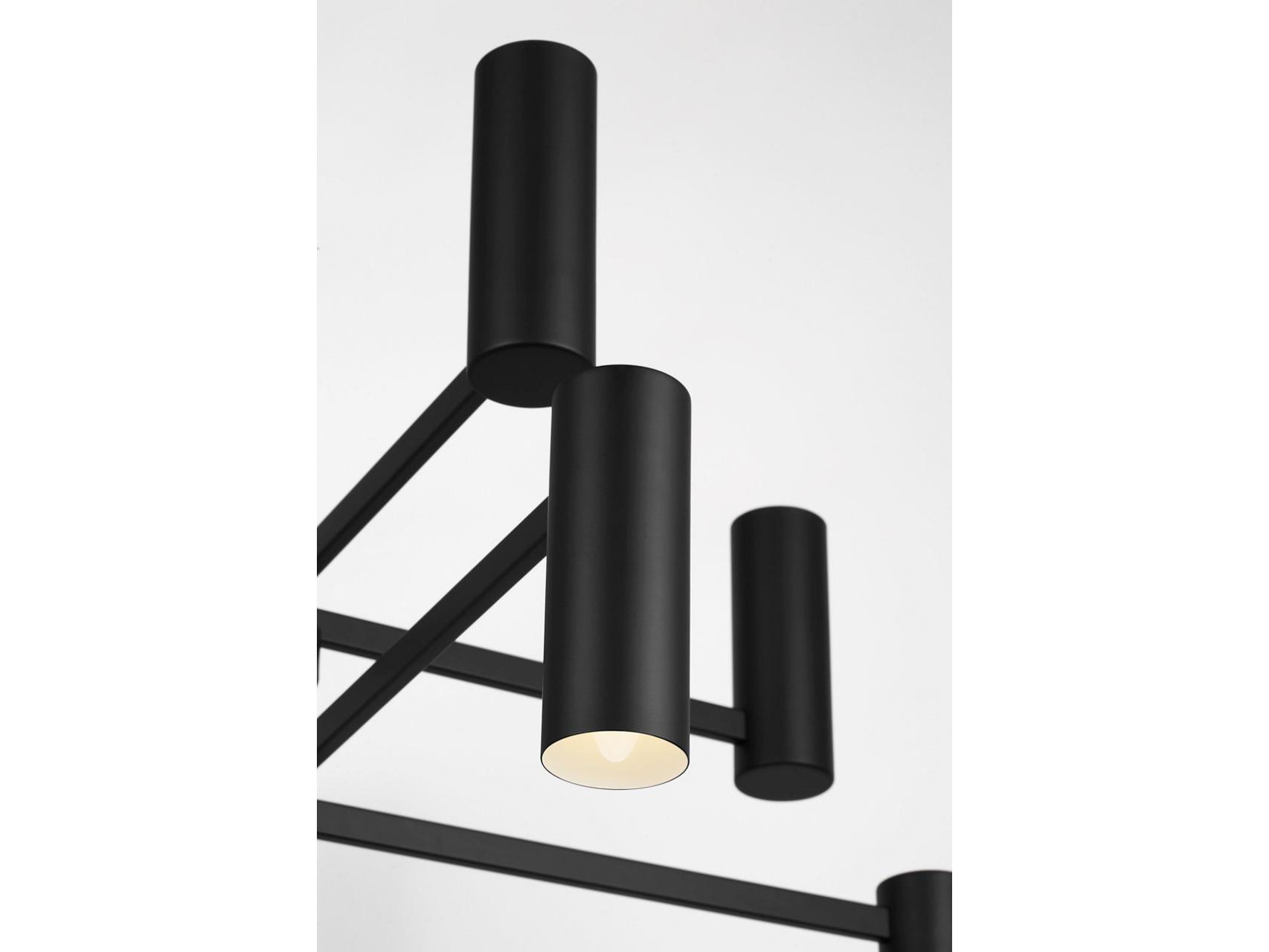 Generation Lighting Zentro 8-Light Midnight Black Cylinder Chandelier