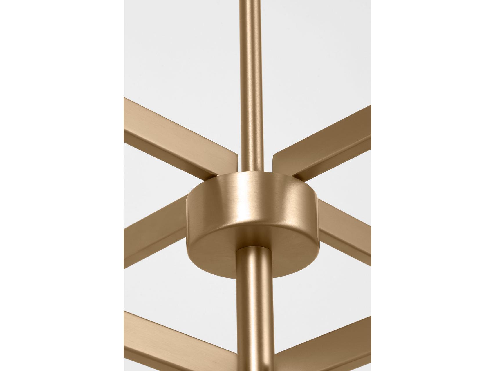 Generation Lighting Zentro 8-Light Satin Brass Cylinder Chandelier