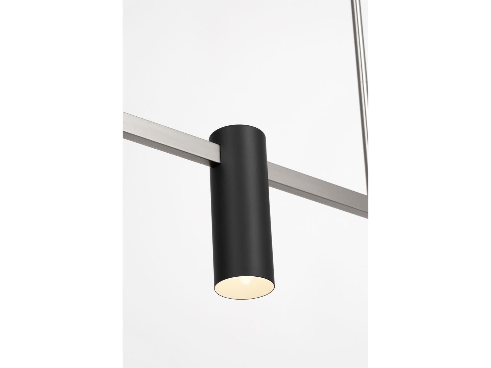 Generation Lighting Zentro 4-Light Brushed Nickel Cylinder Linear Island Pendant
