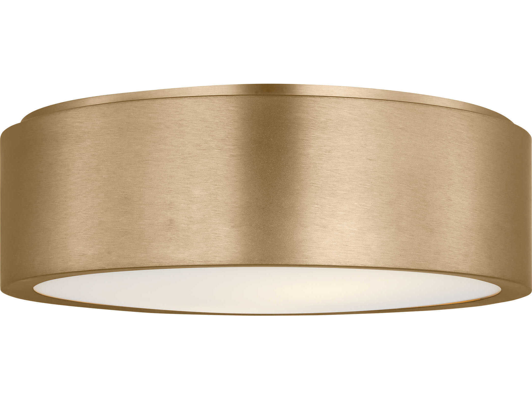 Generation Lighting Albee 2-Light Satin Brass Round Flush Mount