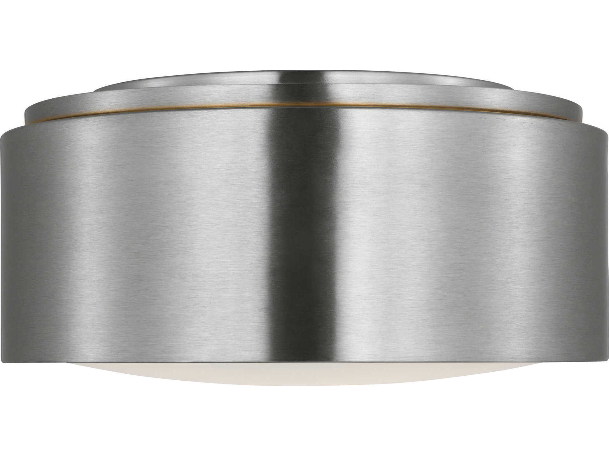 Generation Lighting Albee 1-Light Brushed Nickel Round Flush Mount
