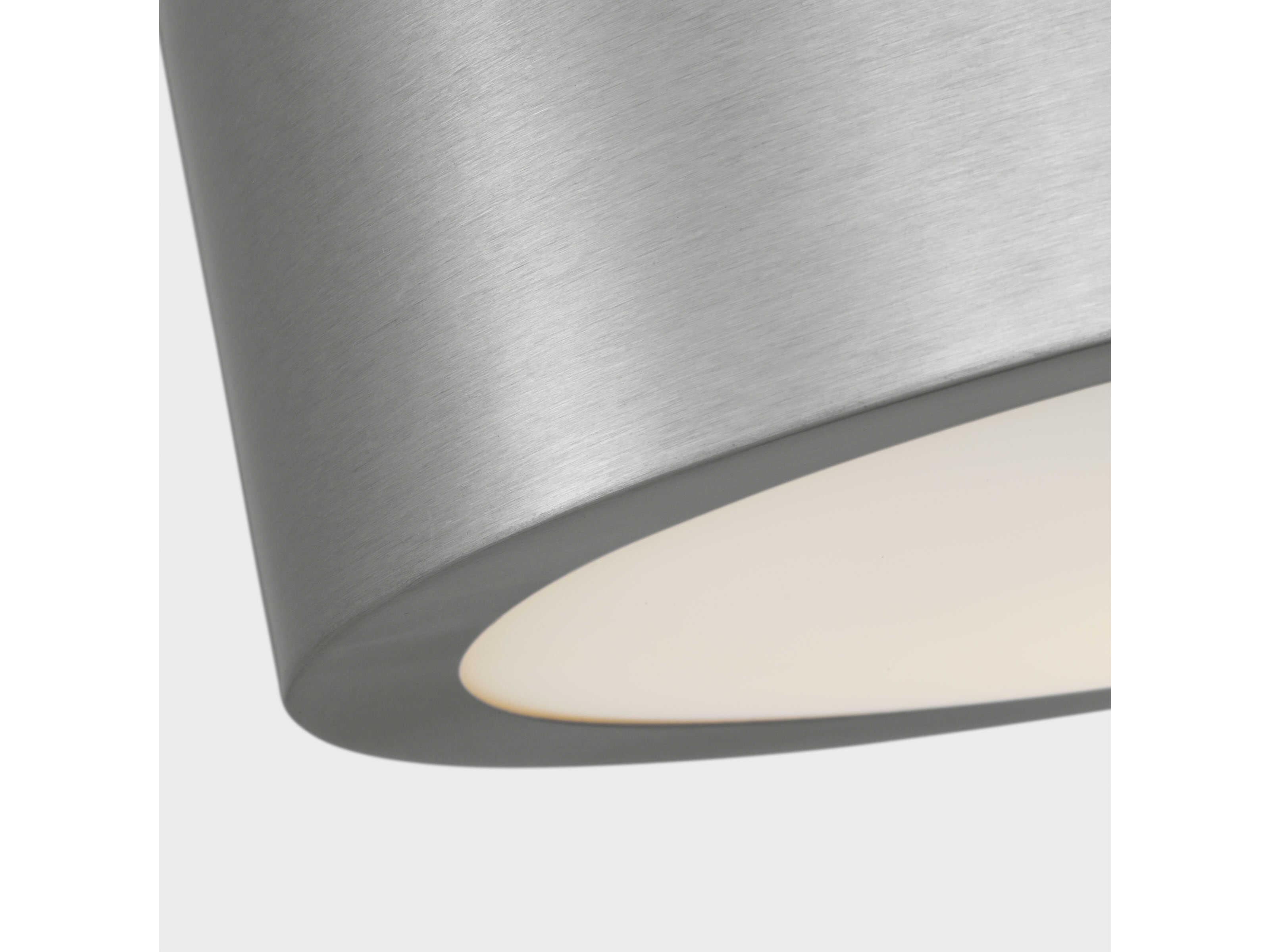 Generation Lighting Albee 1-Light Brushed Nickel Round Flush Mount