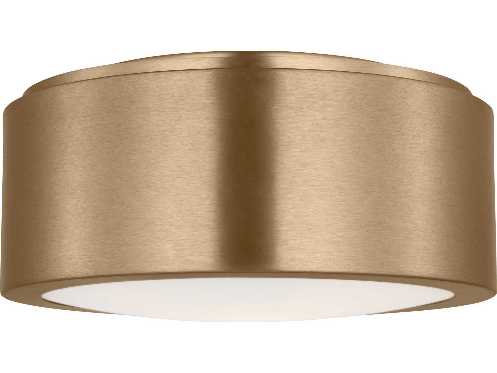 Generation Lighting Albee 1-Light Satin Brass Round Flush Mount