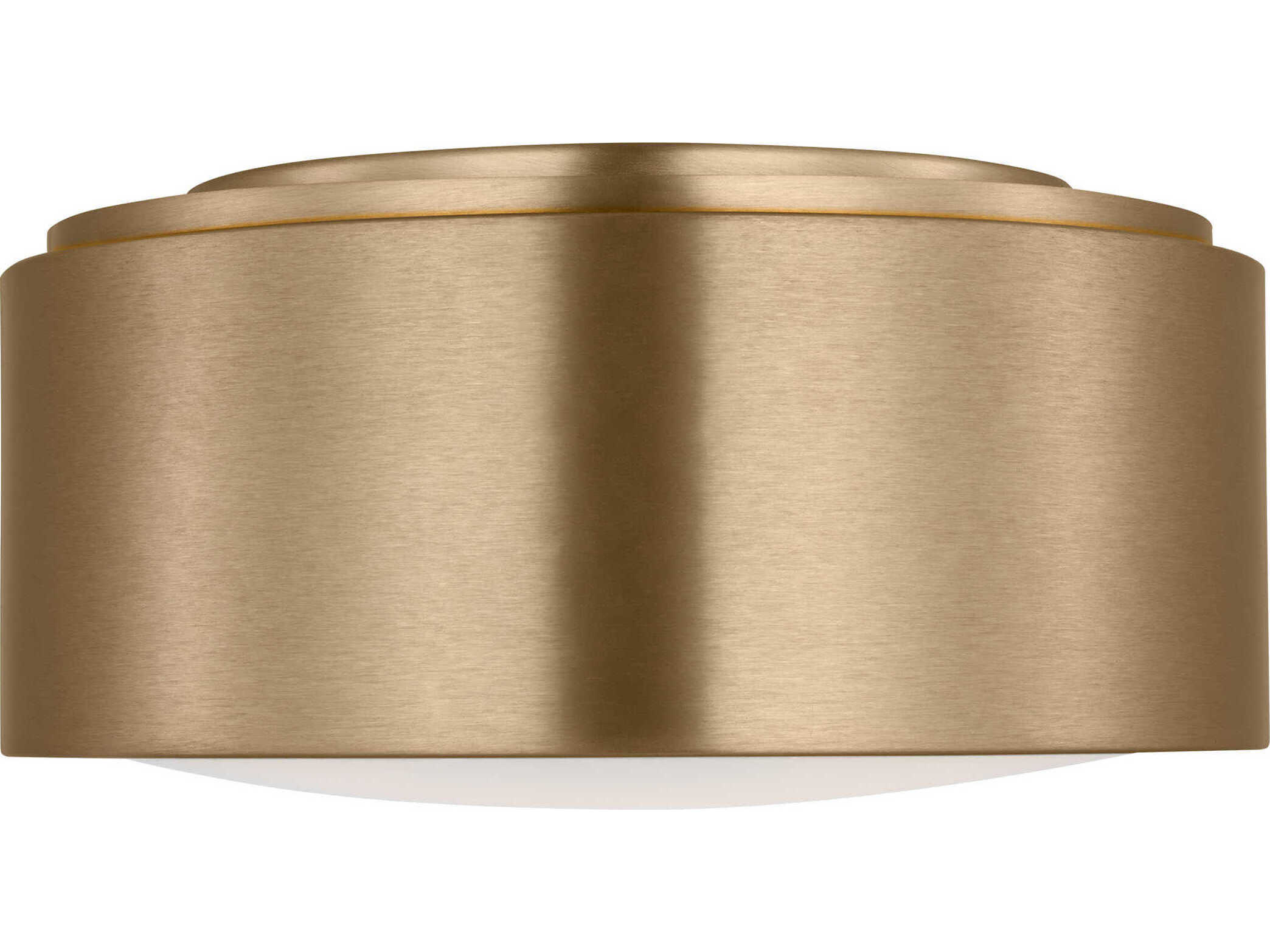 Generation Lighting Albee 1-Light Satin Brass Round Flush Mount