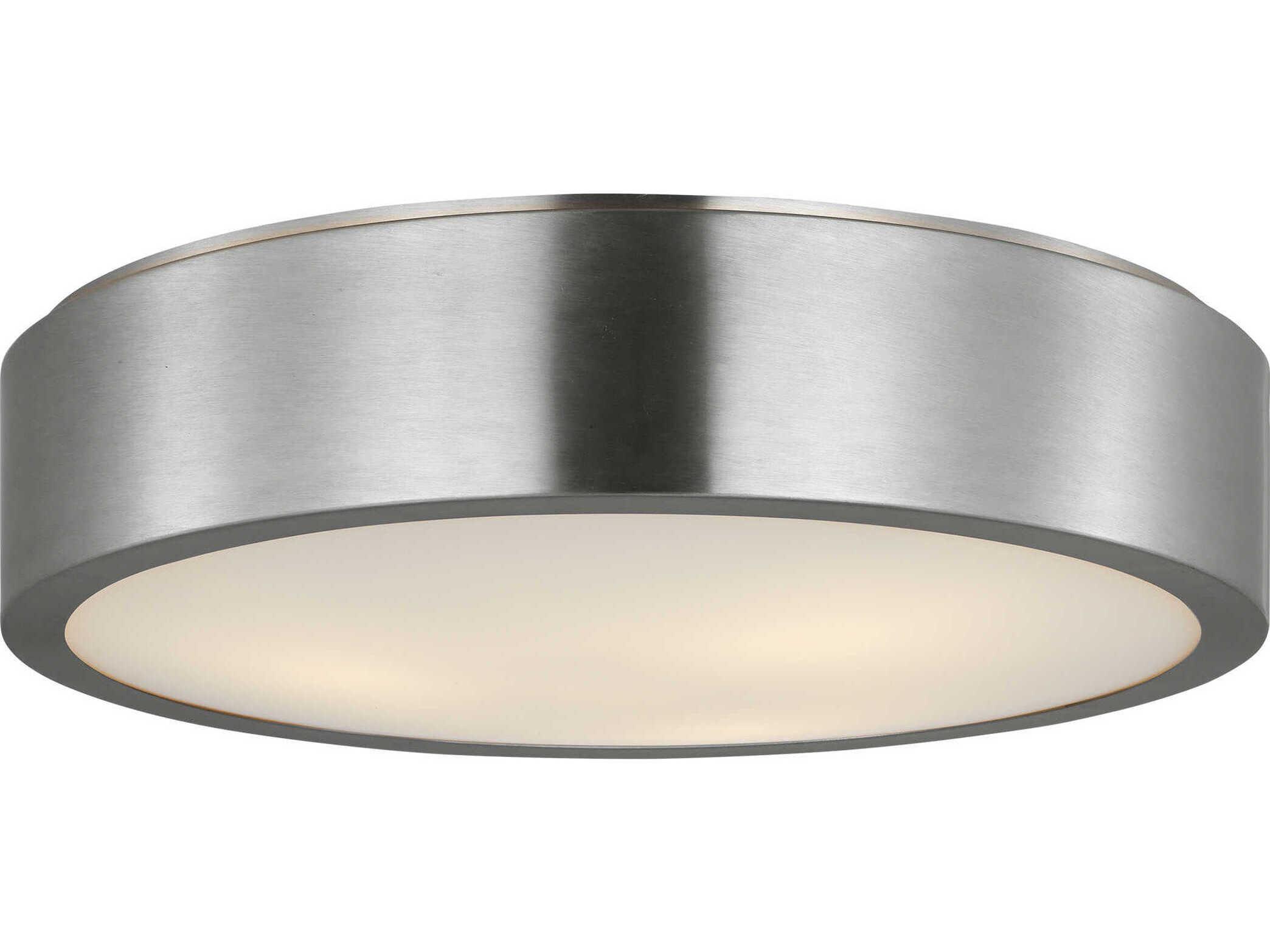 Generation Lighting Albee 2-Light Brushed Nickel Round Flush Mount