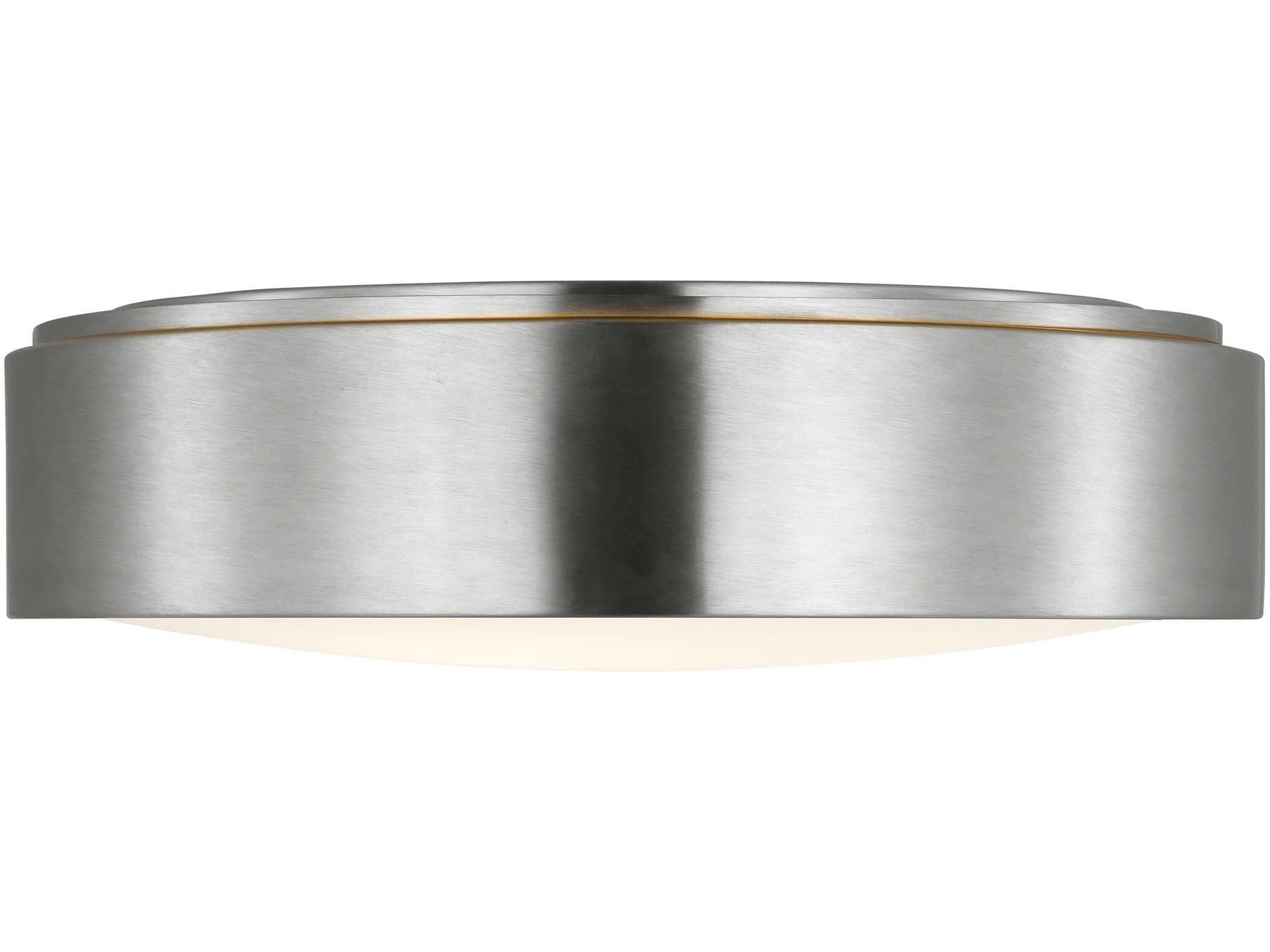 Generation Lighting Albee 2-Light Brushed Nickel Round Flush Mount