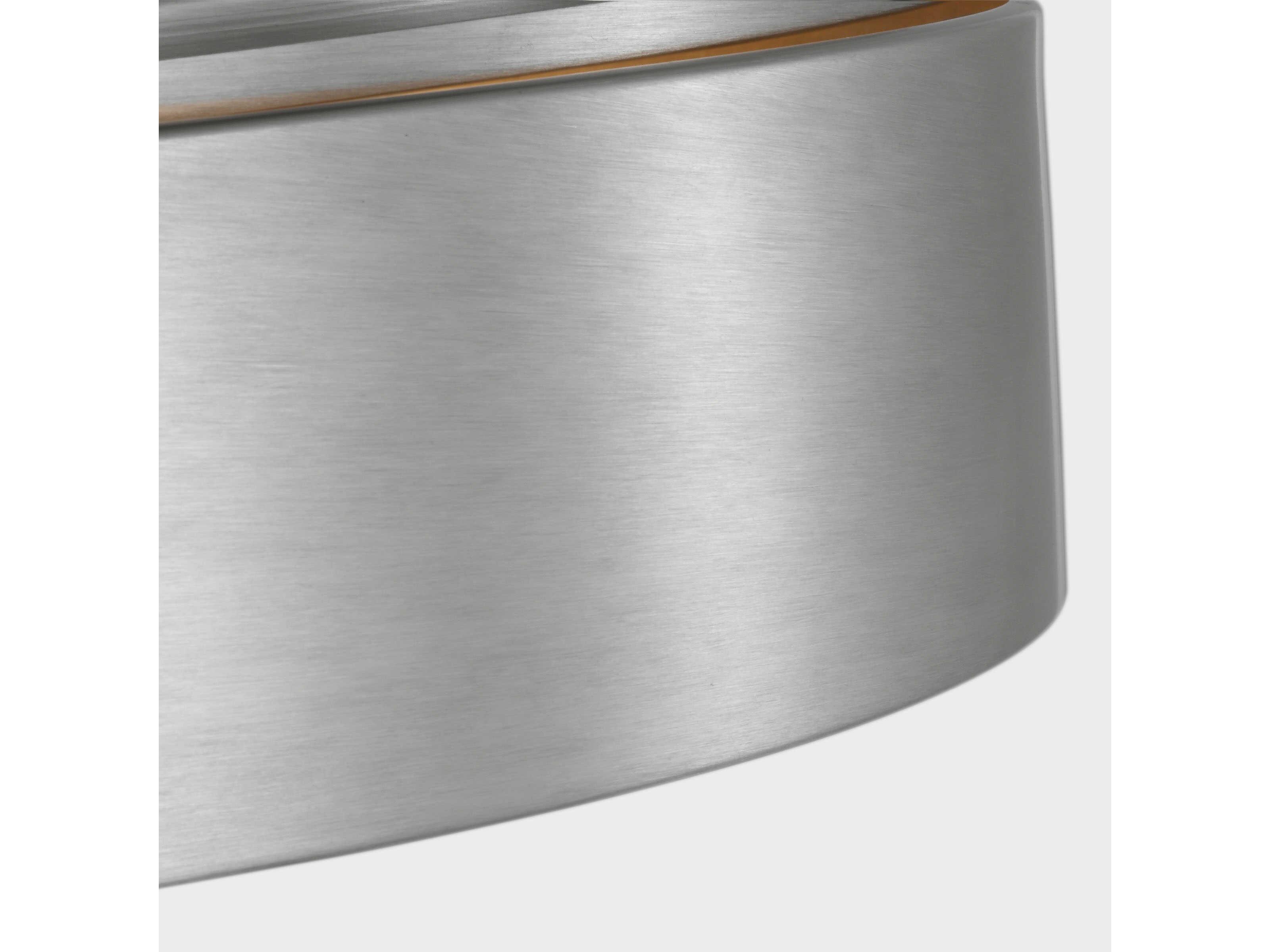 Generation Lighting Albee 2-Light Brushed Nickel Round Flush Mount