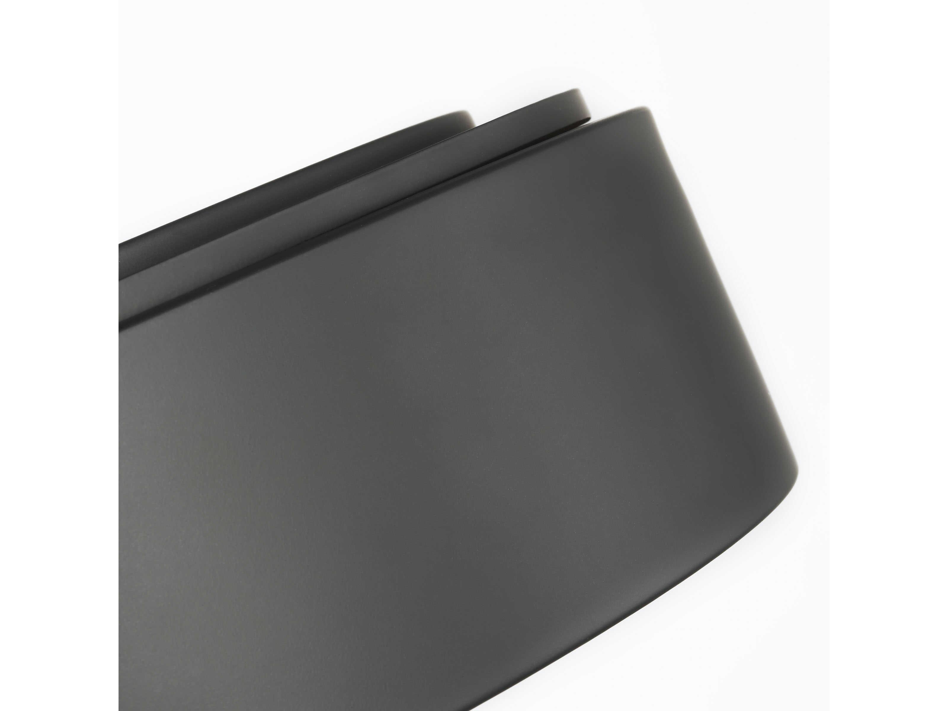 Generation Lighting Albee 2-Light Midnight Black Round Flush Mount