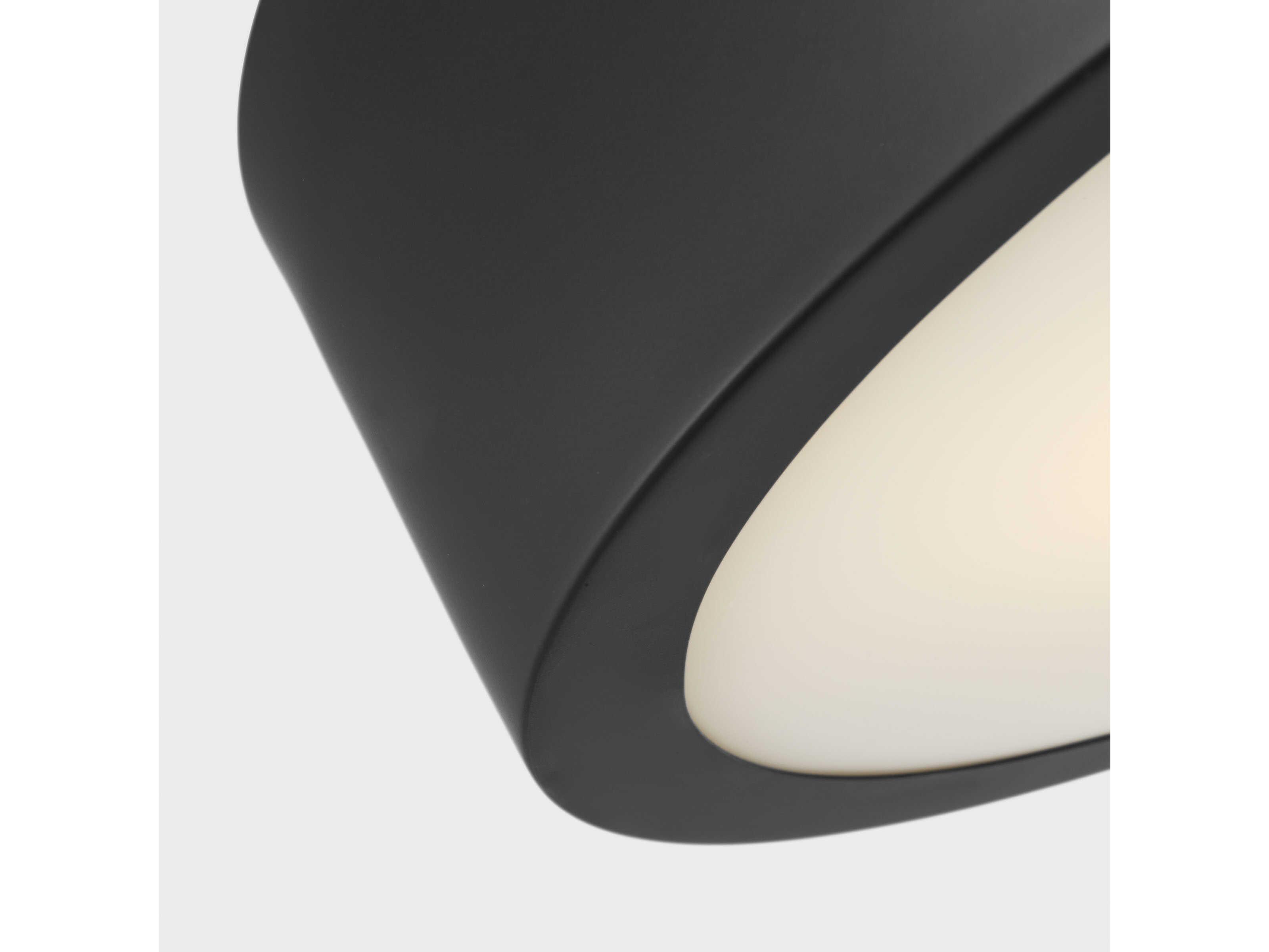 Generation Lighting Albee 2-Light Midnight Black Round Flush Mount