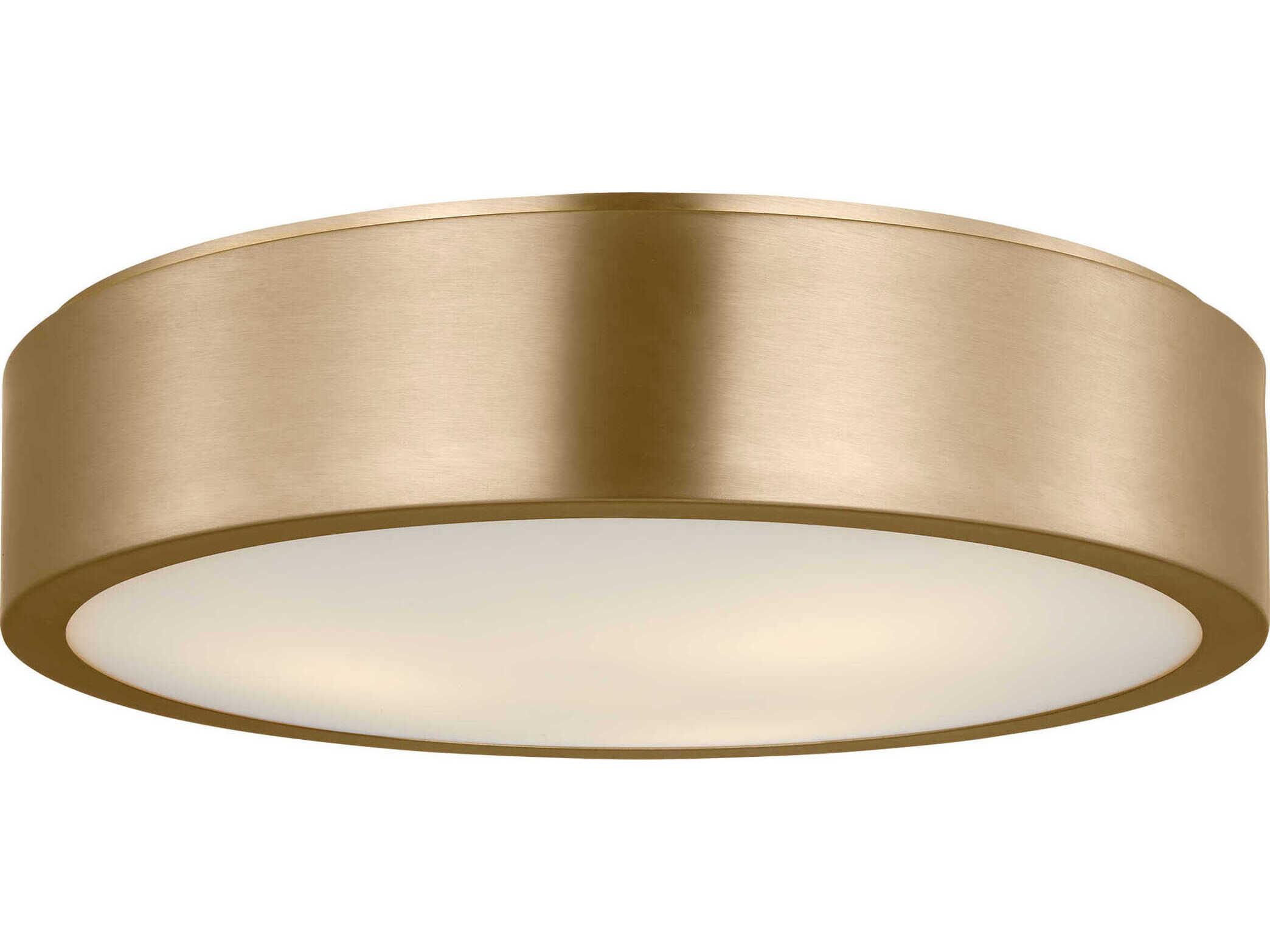 Generation Lighting Albee 2-Light Satin Brass Round Flush Mount