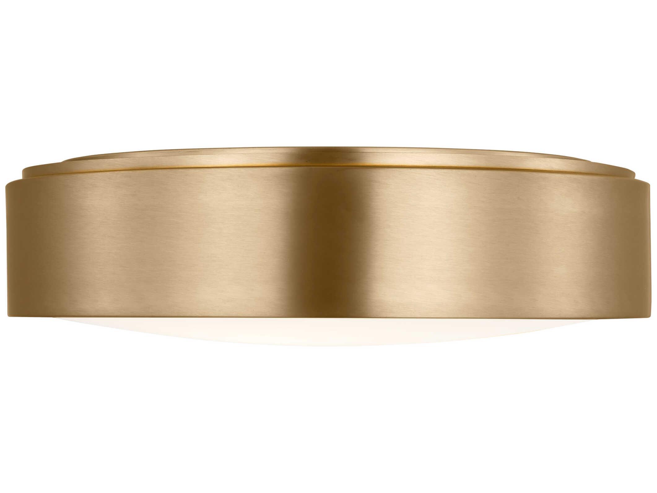 Generation Lighting Albee 2-Light Satin Brass Round Flush Mount