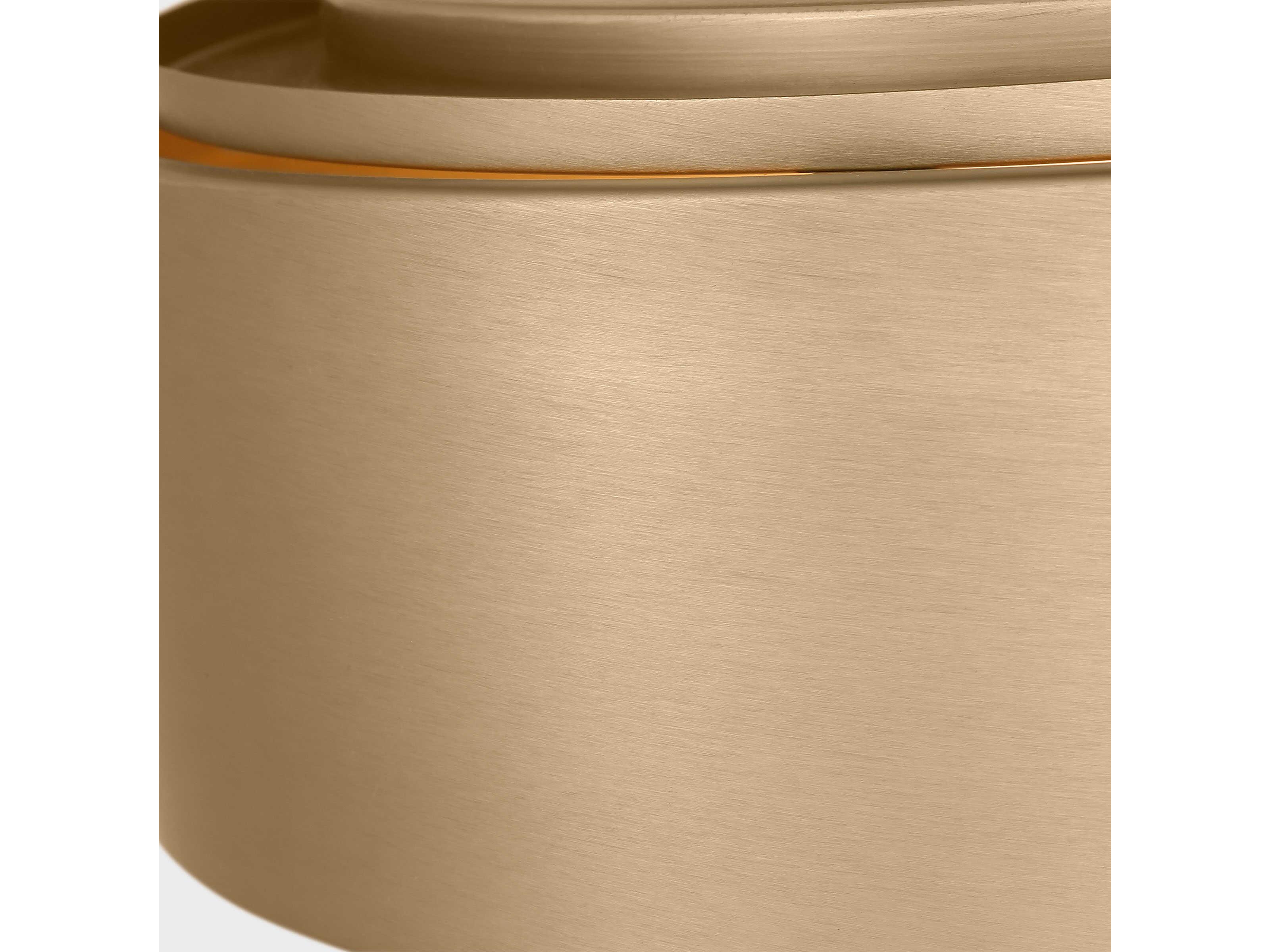 Generation Lighting Albee 2-Light Satin Brass Round Flush Mount