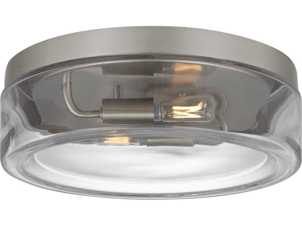 Generation Lighting Rhett 2-Light Brushed Nickel Round Flush Mount