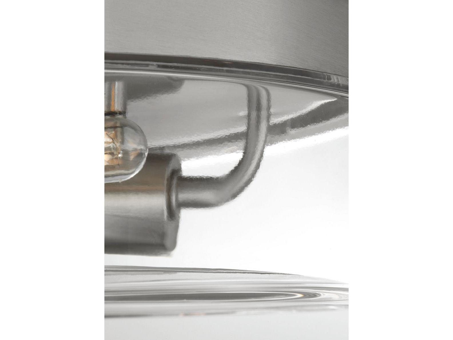 Generation Lighting Rhett 2-Light Brushed Nickel Round Flush Mount