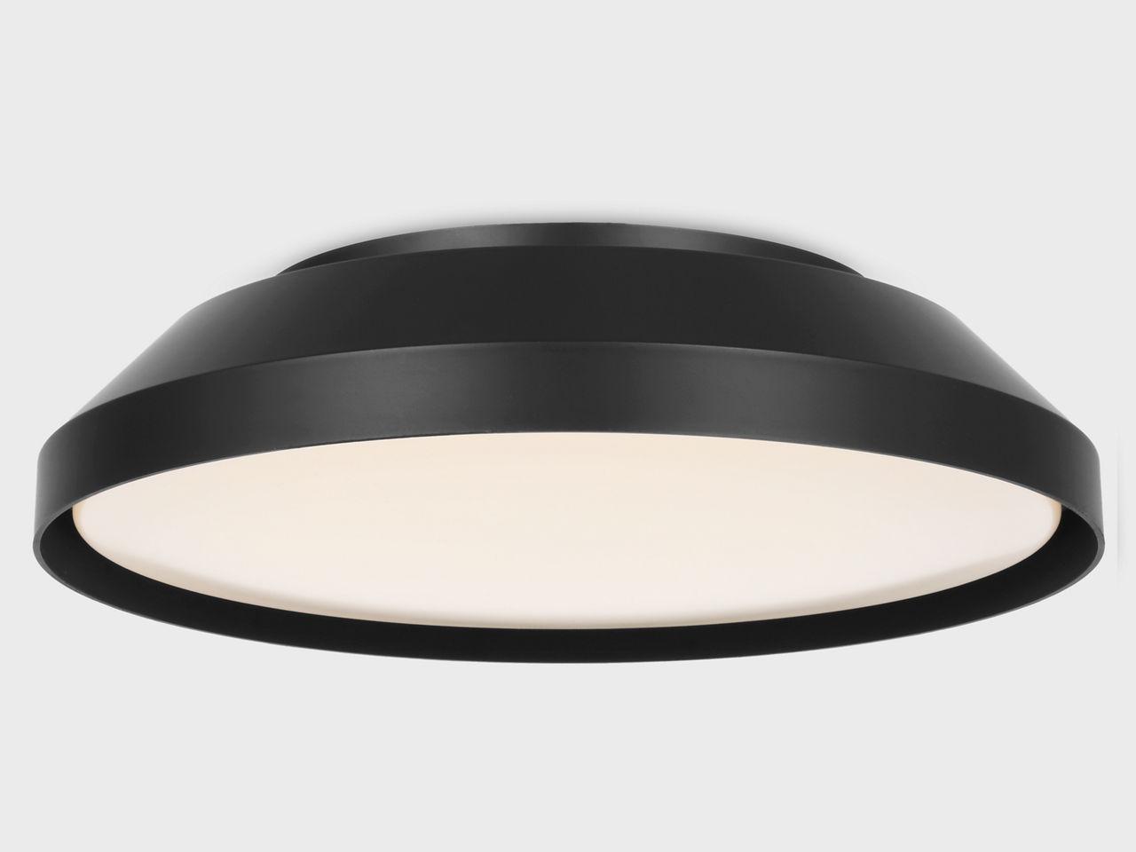 Generation Lighting Nevado Midnight Black Round Flush Mount