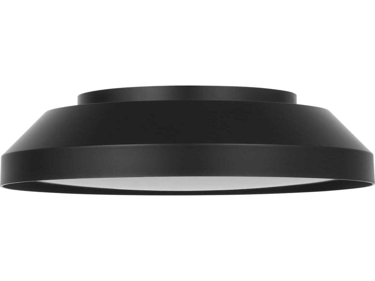 Generation Lighting Nevado Midnight Black Round Flush Mount
