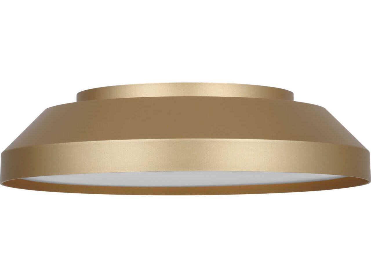 Generation Lighting Nevado Satin Brass Round Flush Mount