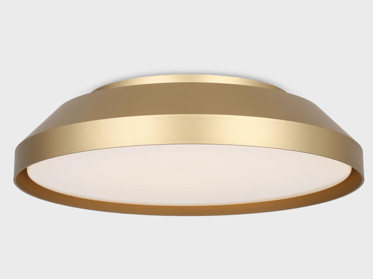 Generation Lighting Nevado Satin Brass Round Flush Mount