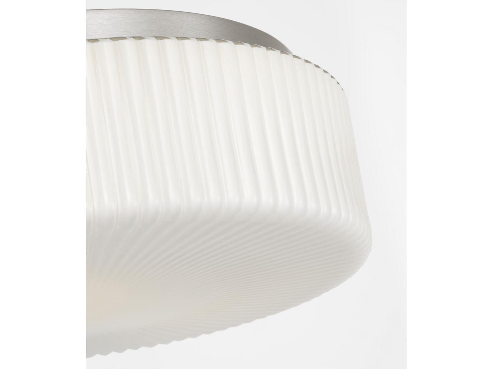 Generation Lighting Axira 2-Light Brushed Nickel White Round Flush Mount