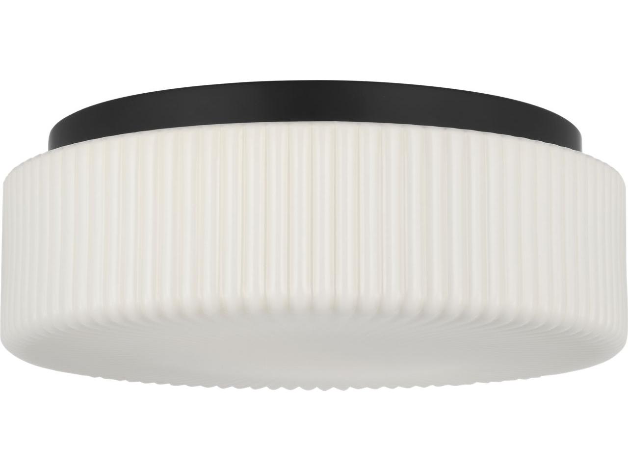 Generation Lighting Axira 2-Light Midnight Black Round Flush Mount
