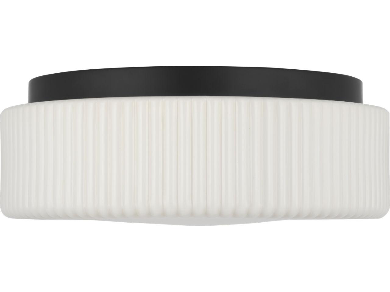 Generation Lighting Axira 2-Light Midnight Black Round Flush Mount