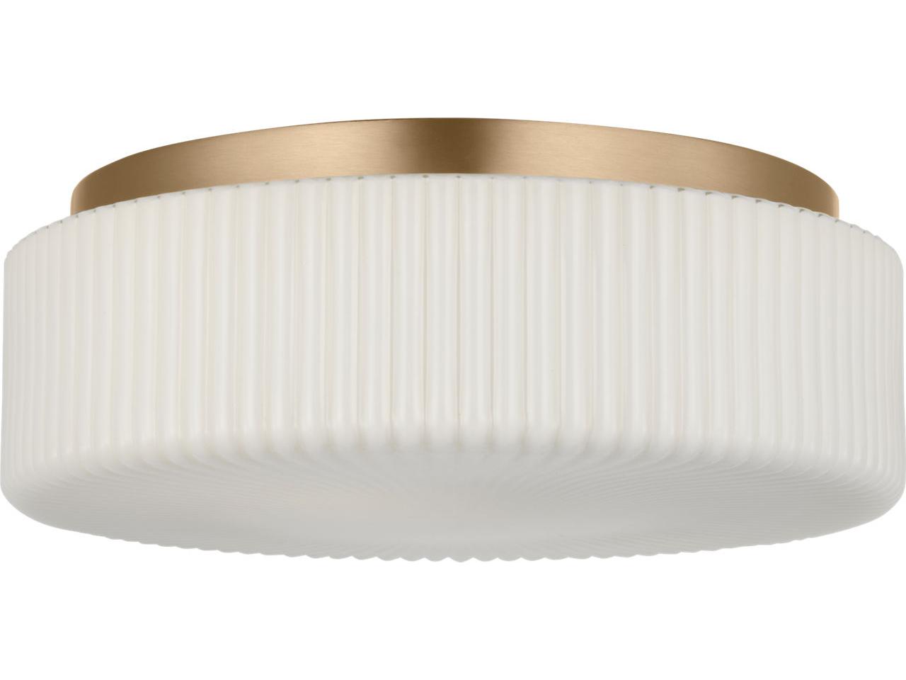 Generation Lighting Axira 2-Light Satin Brass Round Flush Mount