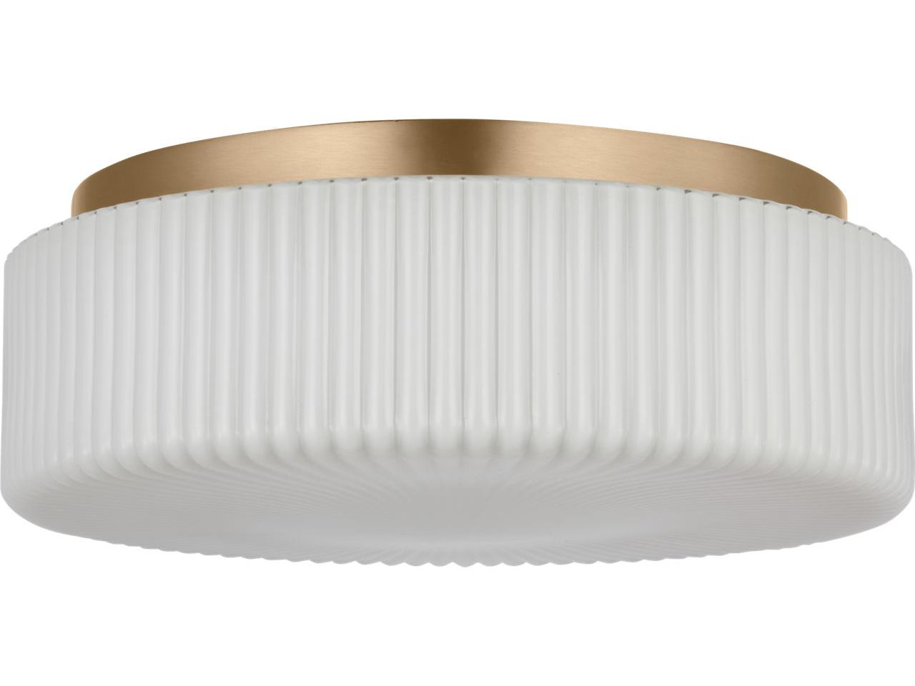 Generation Lighting Axira 2-Light Satin Brass Round Flush Mount