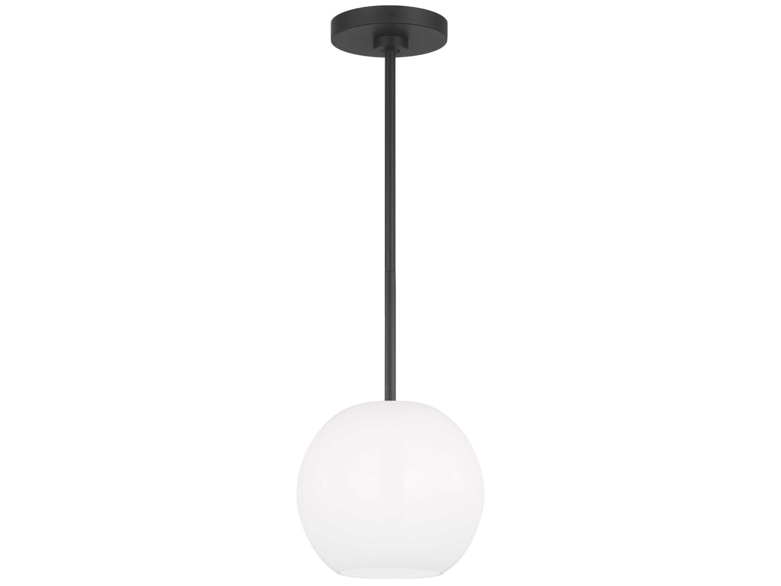 Generation Lighting Rory 1-Light Midnight Black Globe Mini Pendant