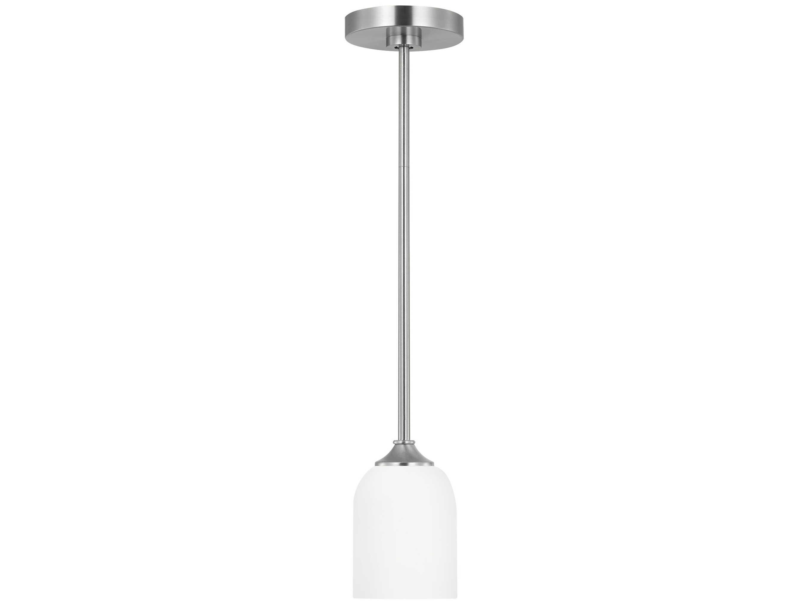 Generation Lighting Emile 1-Light Brushed Steel Mini Pendant