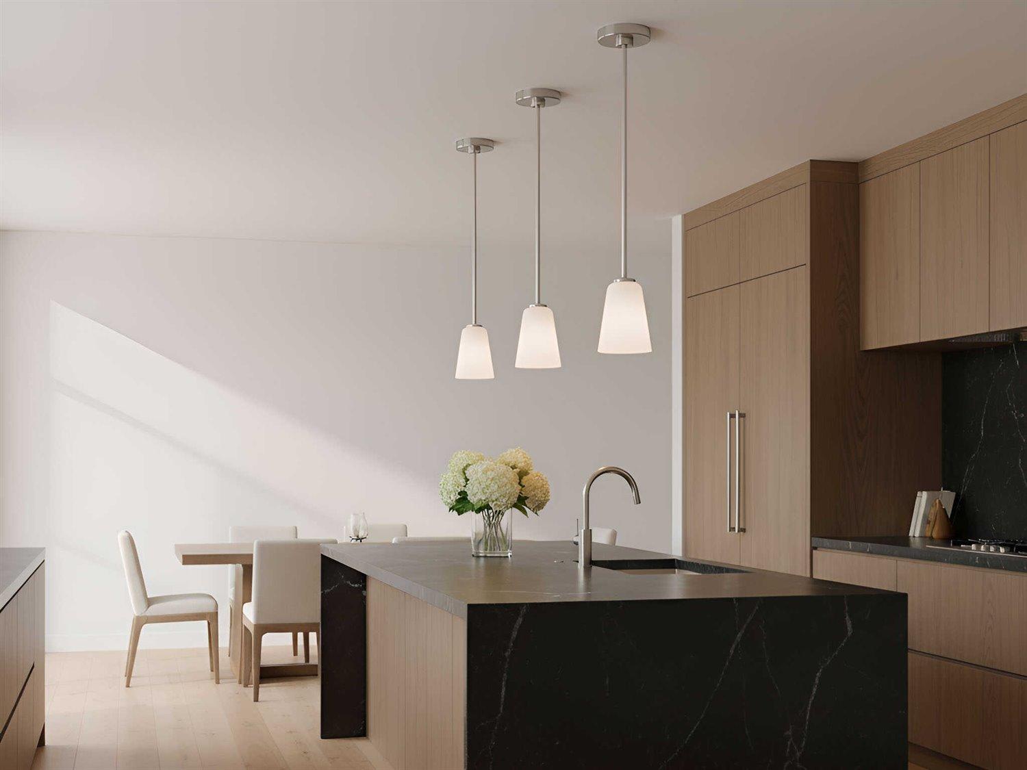 Generation Lighting Miles 1-Light Brushed Nickel Bell Mini Pendant