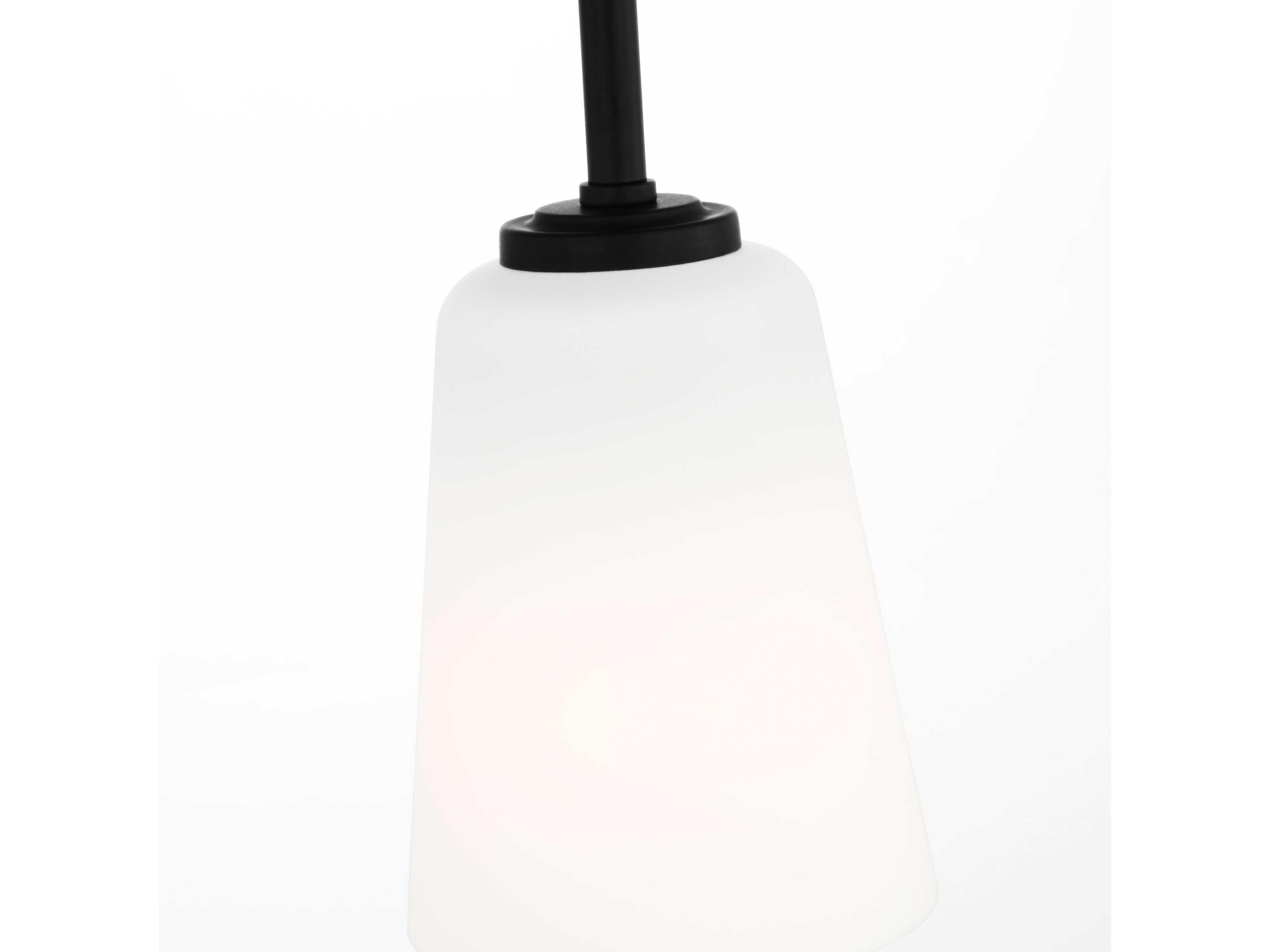 Generation Lighting Miles 1-Light Midnight Black Bell Mini Pendant
