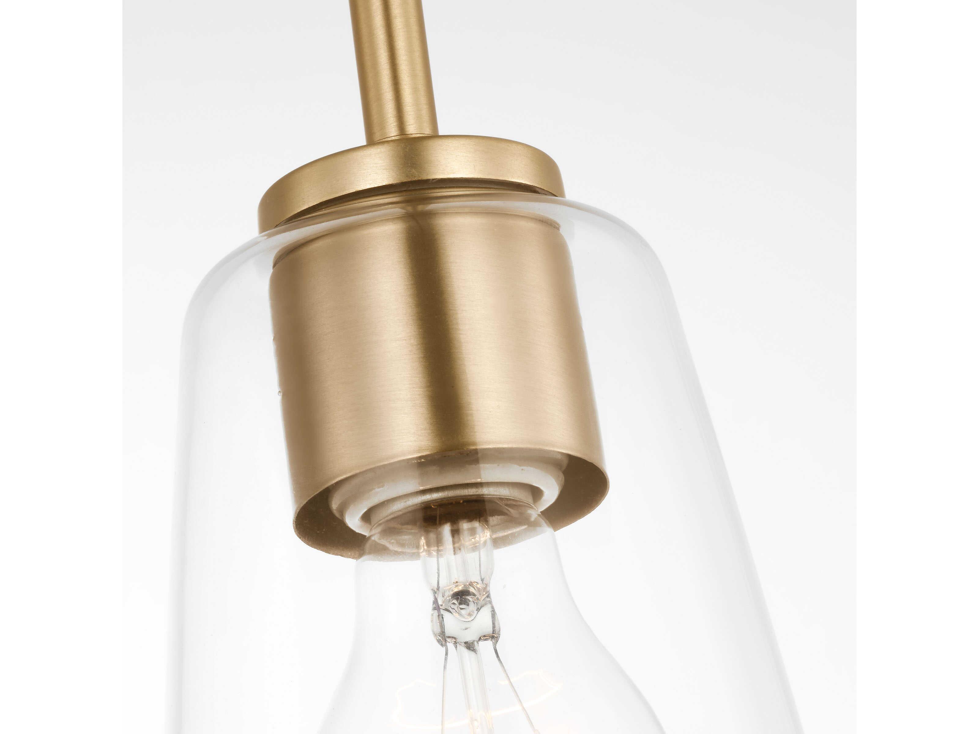 Generation Lighting Miles 1-Light Satin Brass Bell Mini Pendant