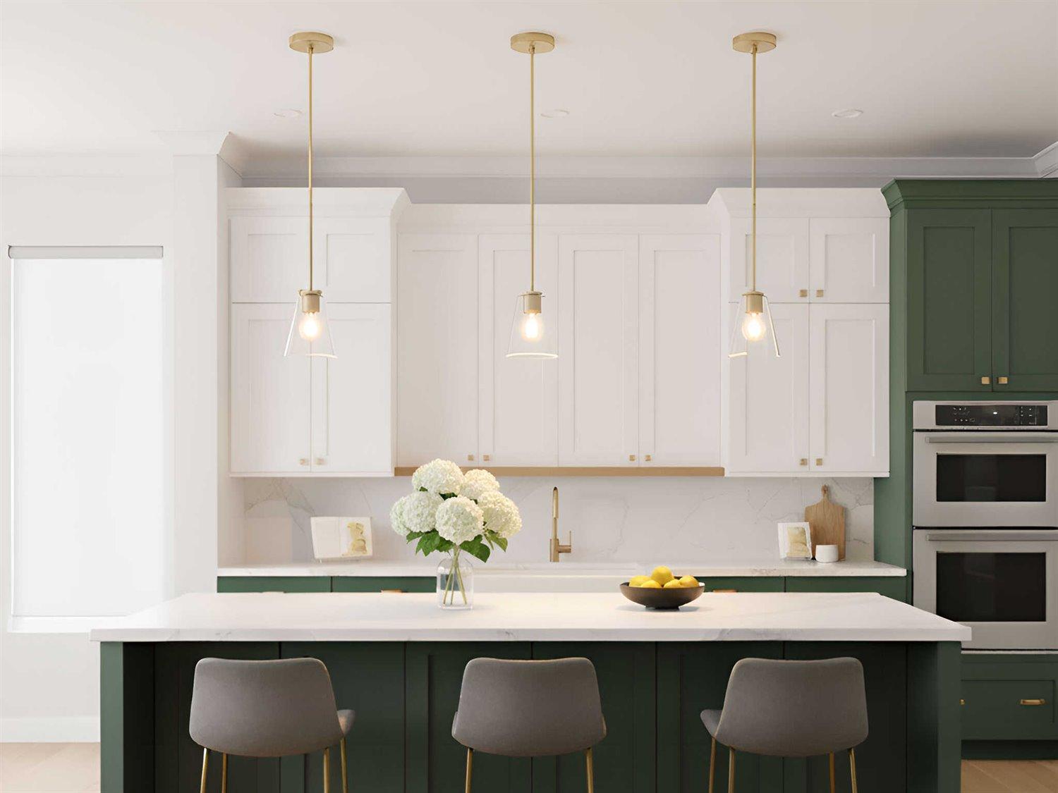 Generation Lighting Miles 1-Light Satin Brass Bell Mini Pendant