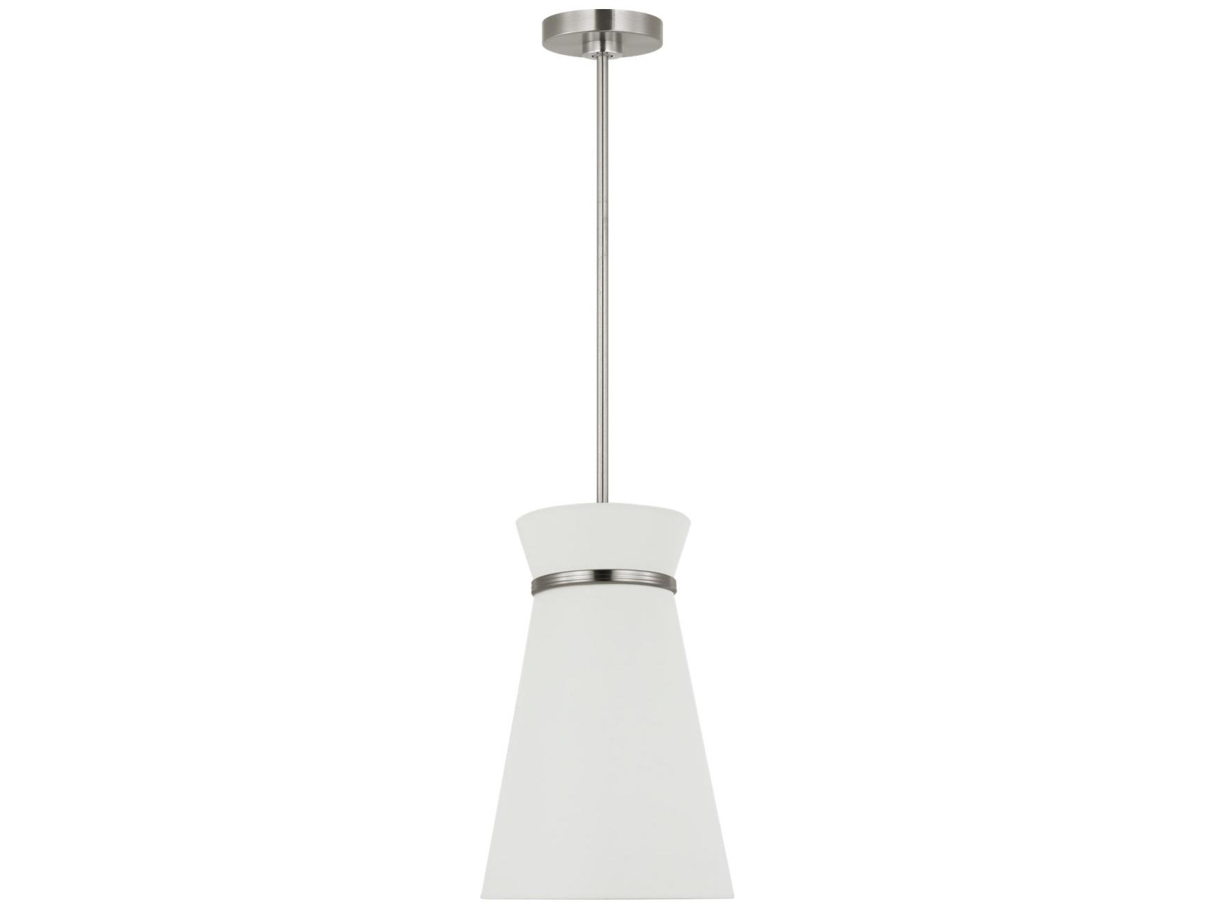 Generation Lighting Fynn 1-Light Brushed Nickel Drum Mini Pendant