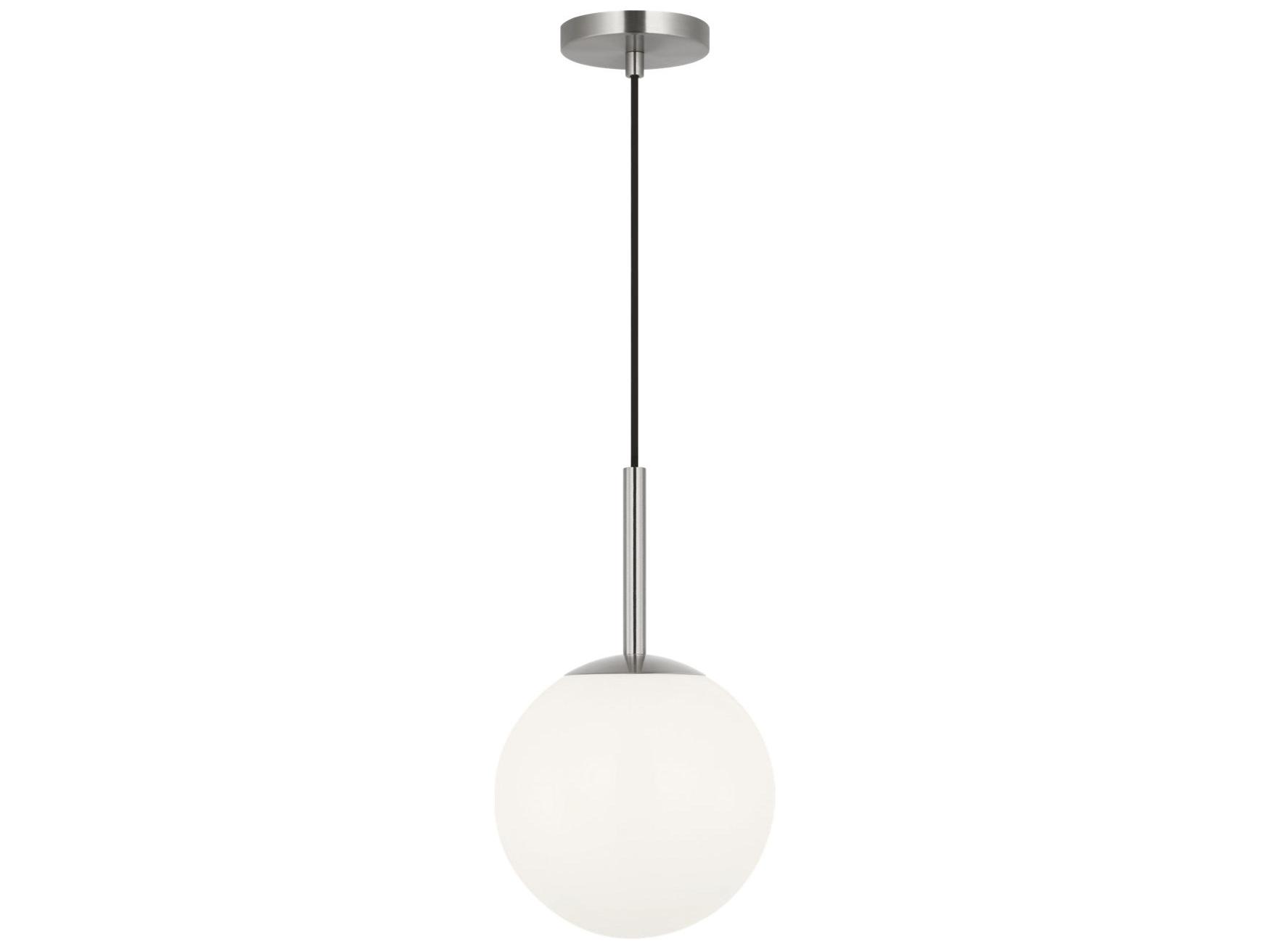 Generation Lighting Nube 1-Light Brushed Nickel White Globe Mini Pendant