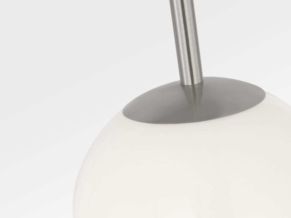 Generation Lighting Nube 1-Light Brushed Nickel White Globe Mini Pendant