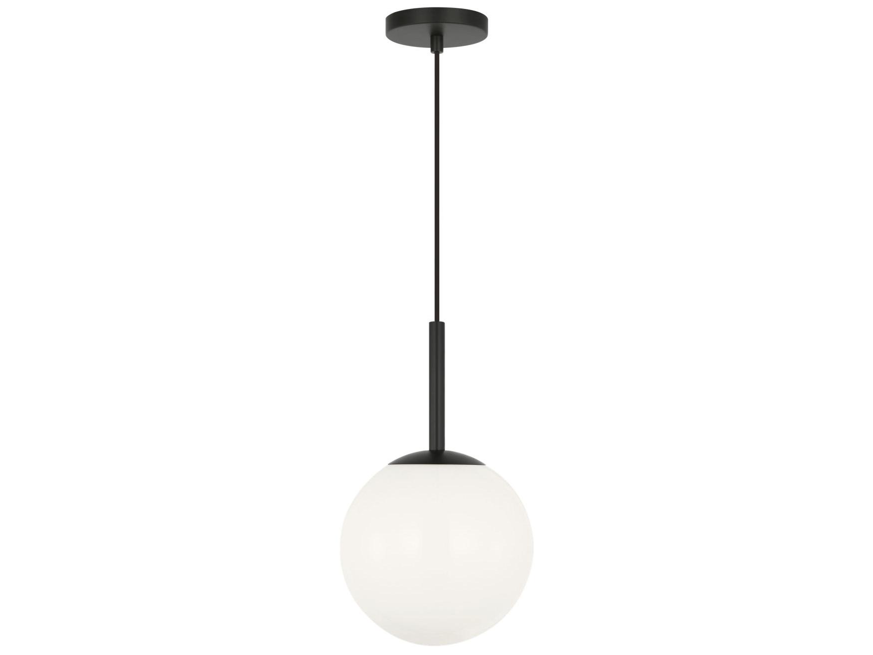 Generation Lighting Nube 1-Light Midnight Black Globe Mini Pendant