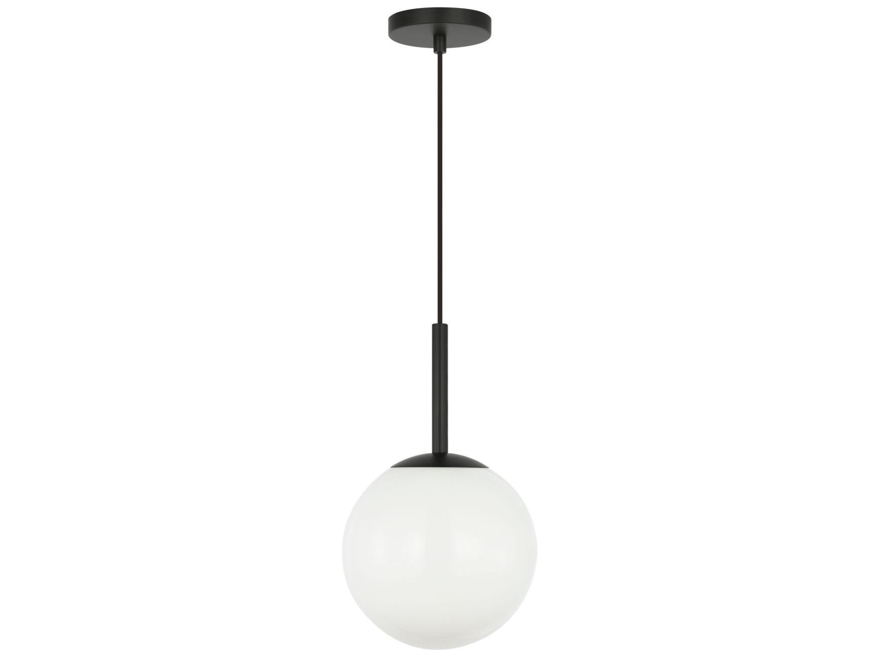 Generation Lighting Nube 1-Light Midnight Black Globe Mini Pendant