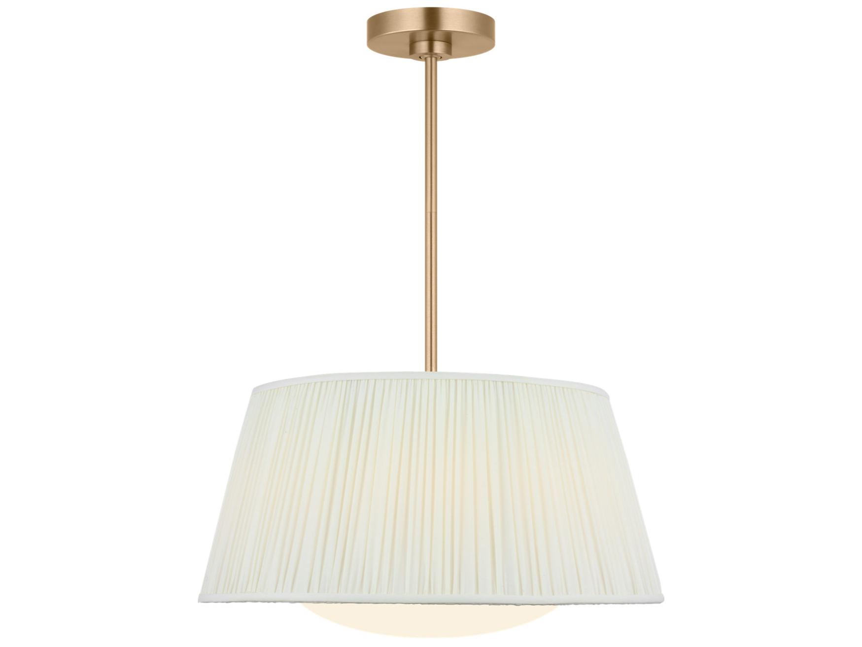 Generation Lighting Vilera 3-Light Satin Brass Drum Pendant