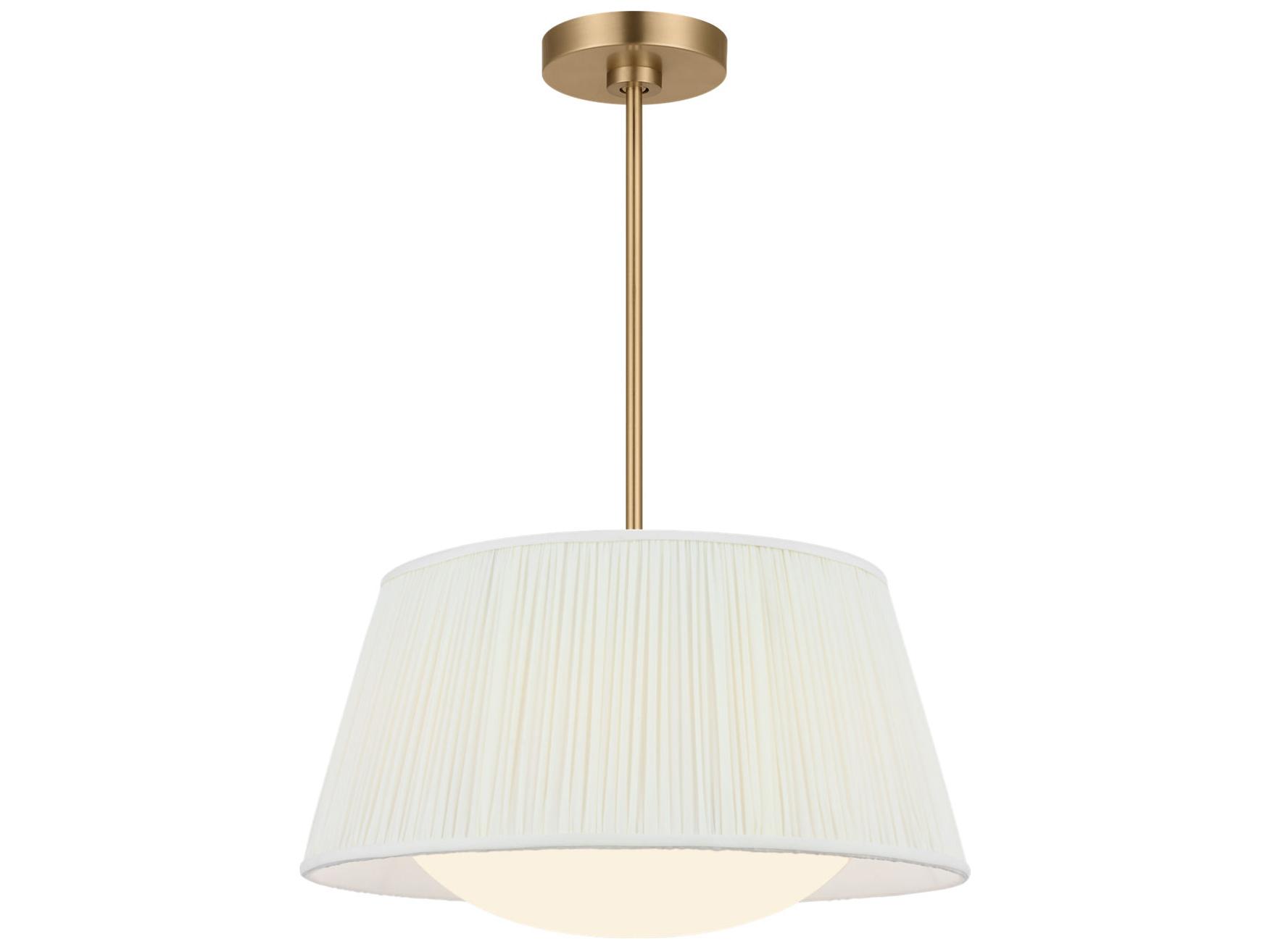 Generation Lighting Vilera 3-Light Satin Brass Drum Pendant