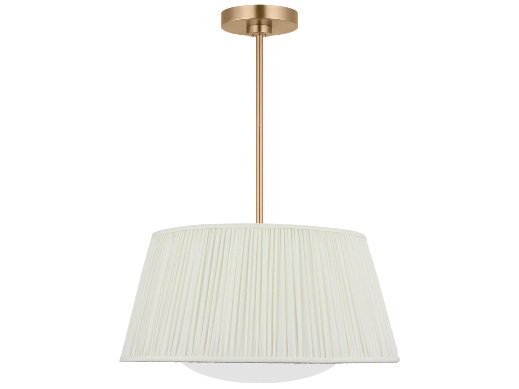 Generation Lighting Vilera 3-Light Satin Brass Drum Pendant